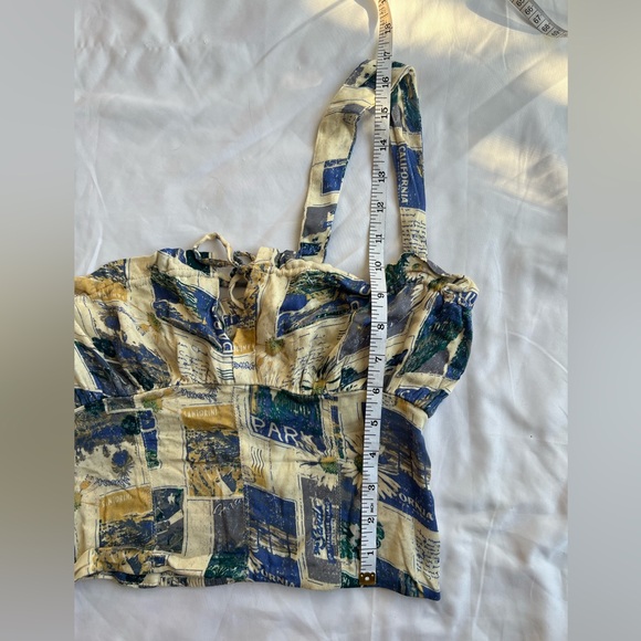 Urban Outfitters Blue Valentina Travel Soft Bustier Crop Top - Picture 16 of 16